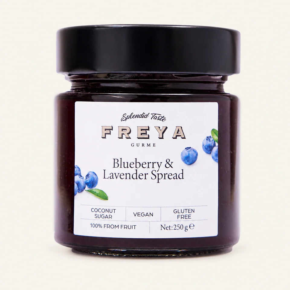 Freya Blueberry Lavender Spread — English label
